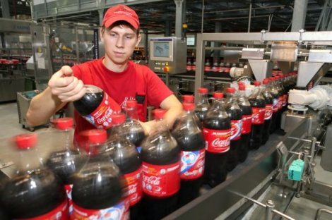 Un'immagine dell'azienda della Coca Cola a Rostov