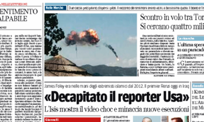 Le prime pagine di oggi mercoledì 20 agosto 2014