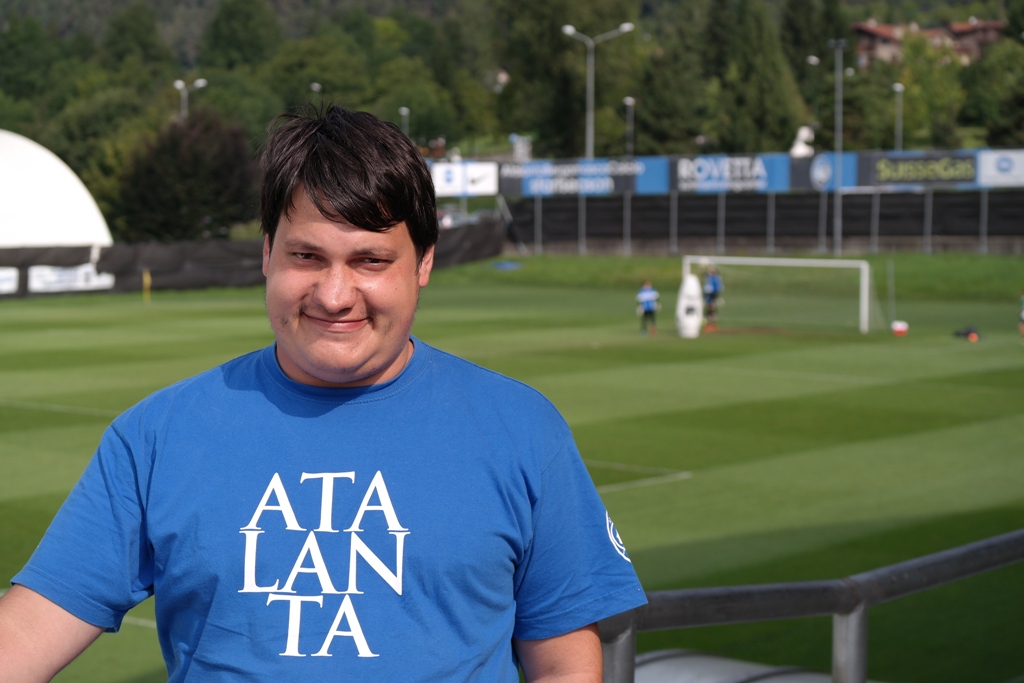 Totò che ha fatto le vacanze nel ritiro nerazzurro di Rovetta