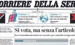 Le prime pagine di oggi mercoledì 8 ottobre 2014