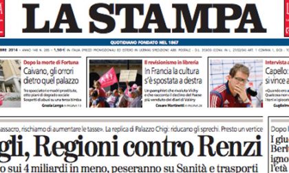 Le prime pagine di oggi venerdì 17 ottobre 2014