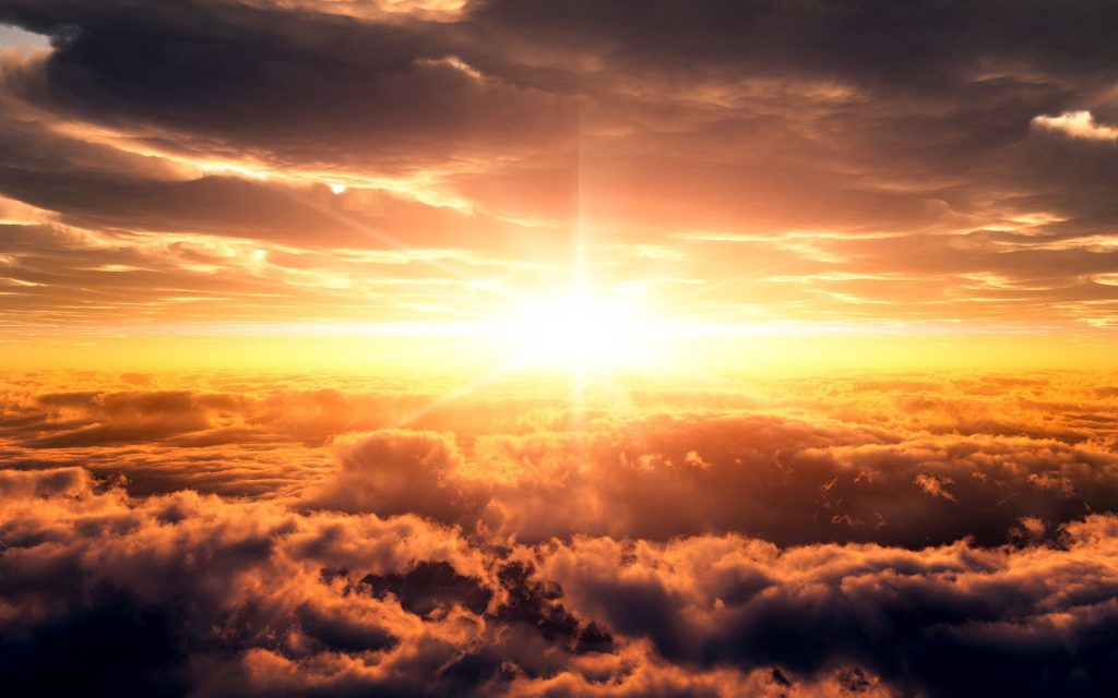 Восход, солнце, небо, 1920x1200