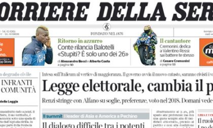 Le prime pagine di oggi martedì 11 novembre 2014