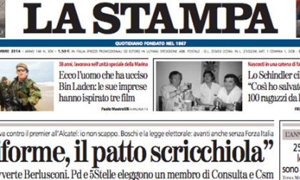 Le prime pagine di oggi venerdì 7 novembre 2014