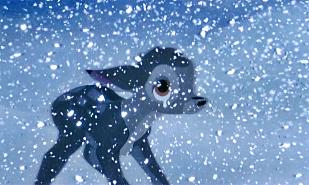 Bambi Crying in Snow