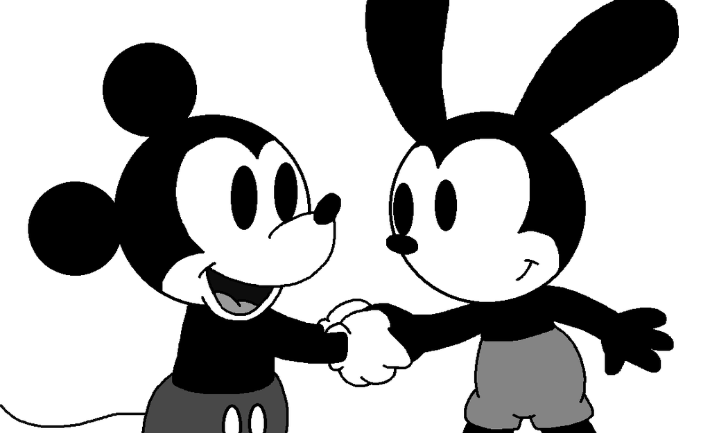 classic_mickey_shakes_oswald__s_hand_by_ozzyguy-d5d4kkf