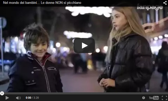«Nel mondo dei bambini le donne non si picchiano»