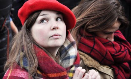 Le foto di una ragazza bergamasca alla marcia per Charlie Hebdo