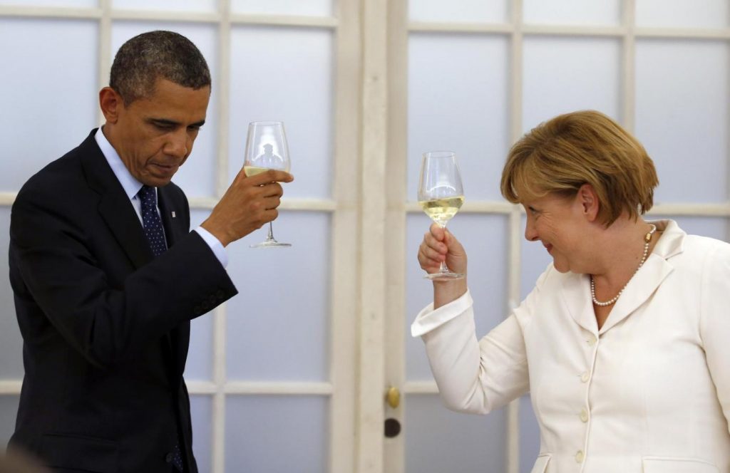 Cena di gala per Merkel e Obama al castello di Charlottenburg