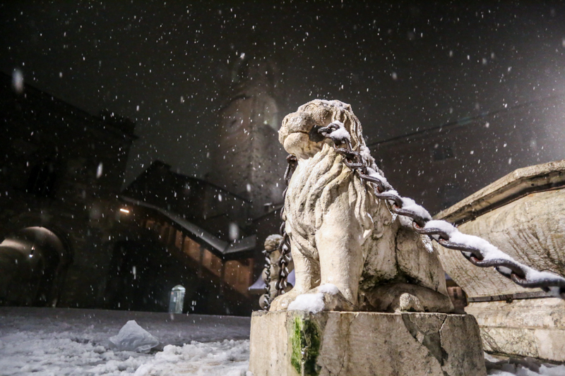 La neve in Città Alta