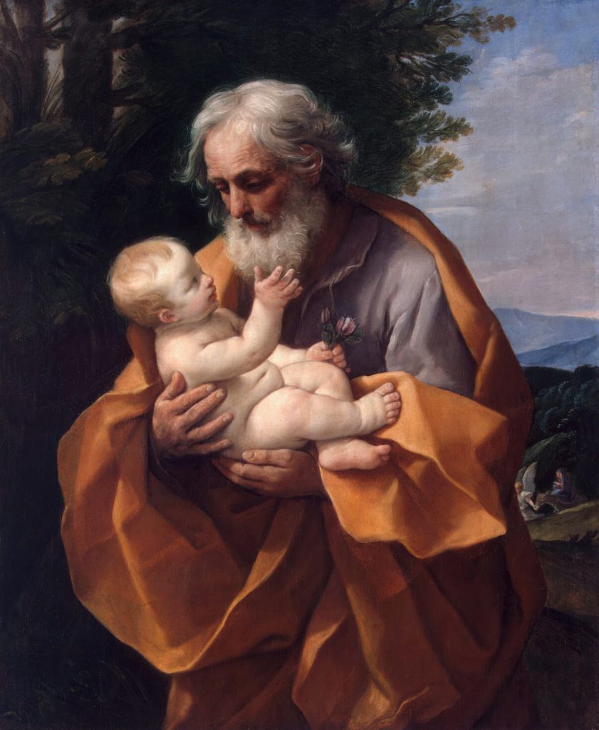 St Joseph with Infant Christ in his Arms, by Guido Reni