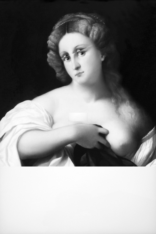 Palma il Vecchio, Ritratto di donna bionda con il seno scoperto