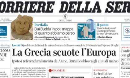 Le prime pagine di oggi lunedì 9 marzo 2015