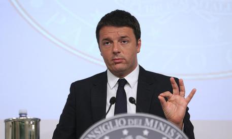 Italian Premier Matteo Renzi in press conference