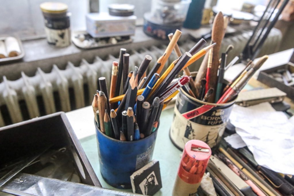 Mario Benedetti in via Pignolo 11 Dentro il laboratorio di un incisore