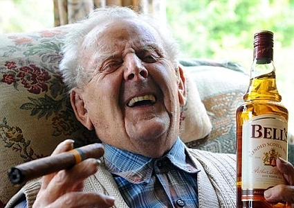 Old-Man-Drinking-Whiskey-and-Smoking