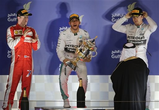 Lewis Hamilton, Nico Rosberg, Kimi Raikkonen