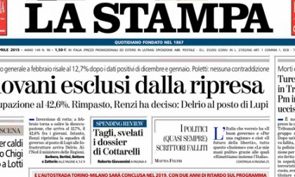 Le prime pagine di oggi mercoledì 1 aprile 2015