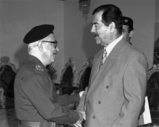 Tariq Aziz, Saddam Hussein