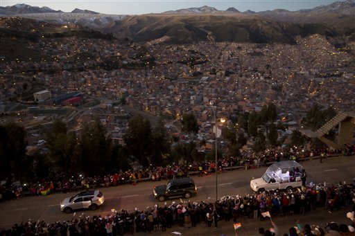 APTOPIX Bolivia Pope South America