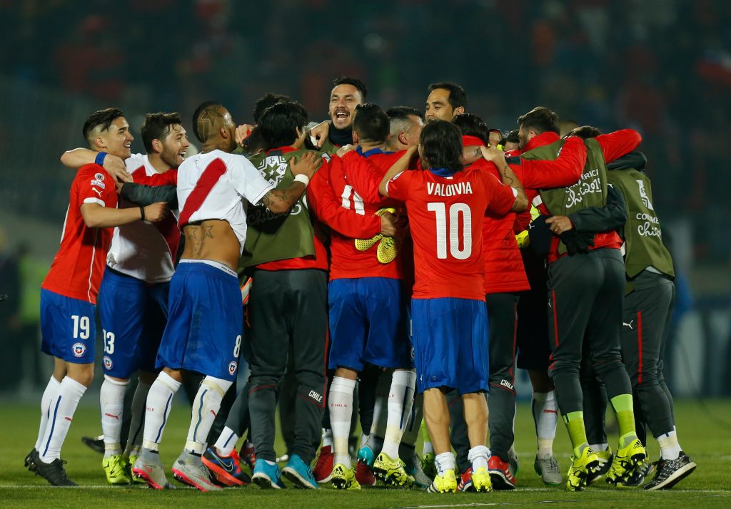 Chile Soccer Copa America Chile Peru