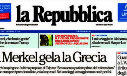 Le prime pagine dei giornali giovedì 2 luglio 2015