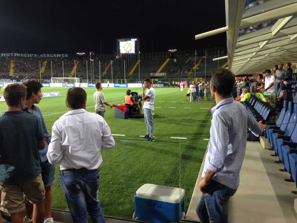 atalanta - frosinone, pitch view