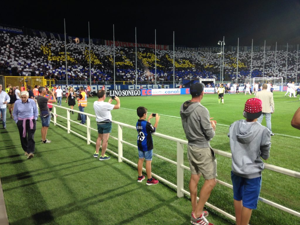 atalanta - frosinone, pitch view