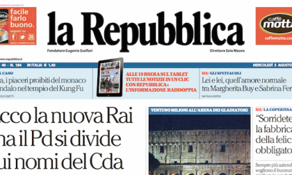 Le prime pagine dei giornali mercoledì 5 agosto 2015