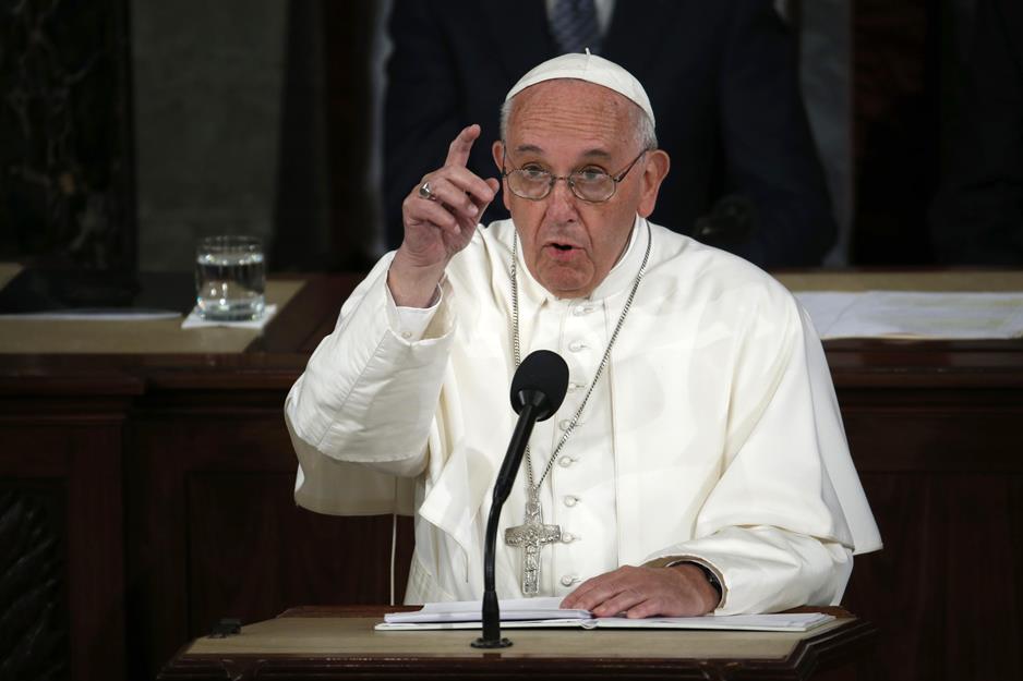 Il presidente del Congresso Usa in lacrime per le parole del Papa