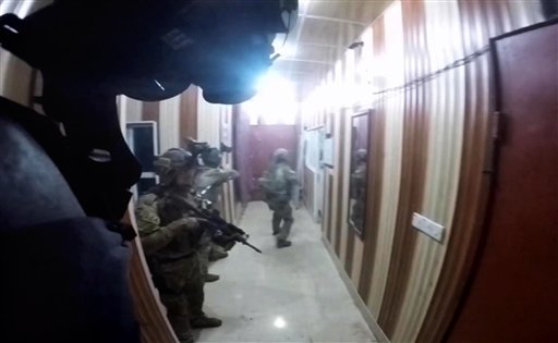 Mideast Iraq Raid Video