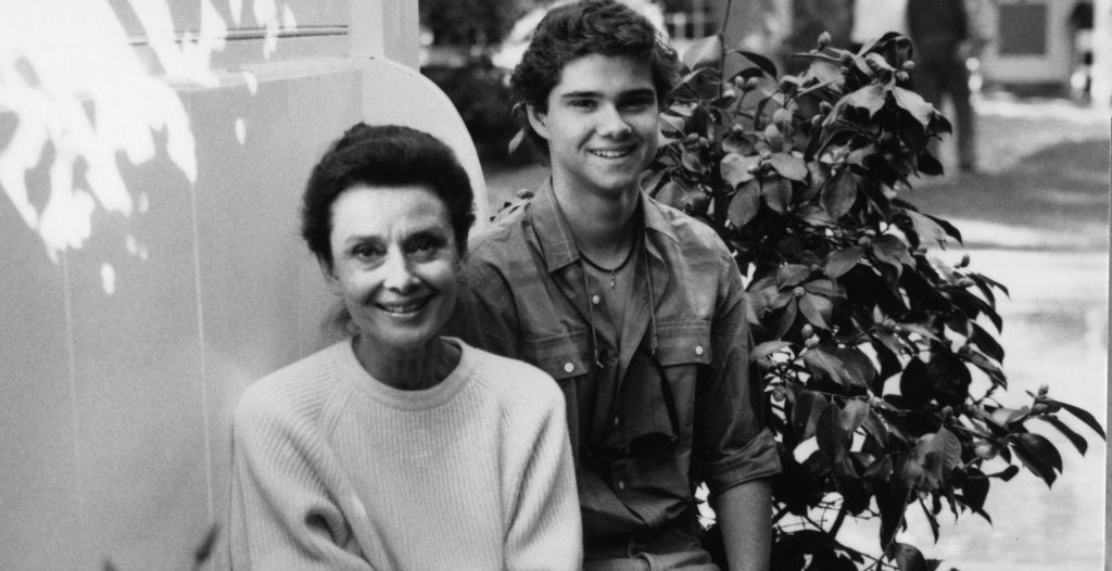 Audrey Hepburn con il figlio Luca Dotti.