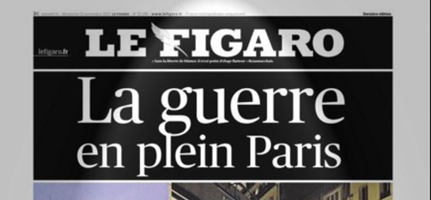 Prime pagine dei giornali dal mondo sugli attentati di venerdì a Parigi