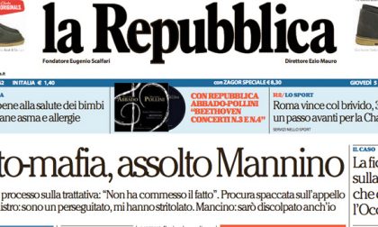 Le prime pagine dei giornali giovedì 5 novembre 2015