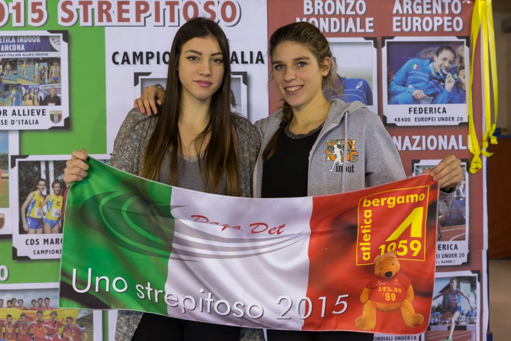 Da sinistra:Alessia Pavese e Marta Zenoni le promesse dell'Atletica Bergamo