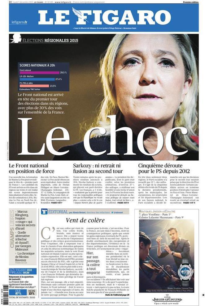 Francia: "Choc", stesso titolo in prima per Figaro e Humanité