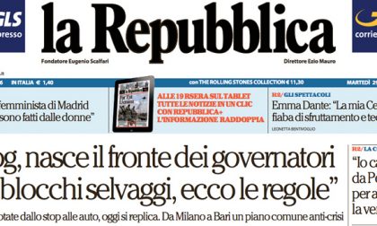 Le prime pagine dei giornali martedì 29 dicembre 2015