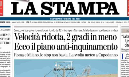 Le prime pagine dei giornali giovedì 31 dicembre 2015