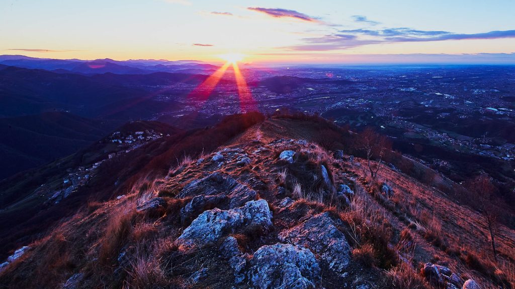 Una limpida mattina d’inverno Il panorama dal Monte Linzone
