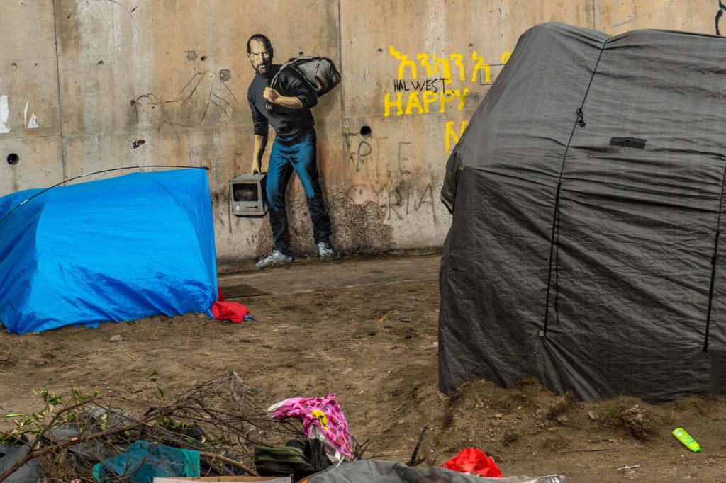 bansky steve jobs la giungla calais