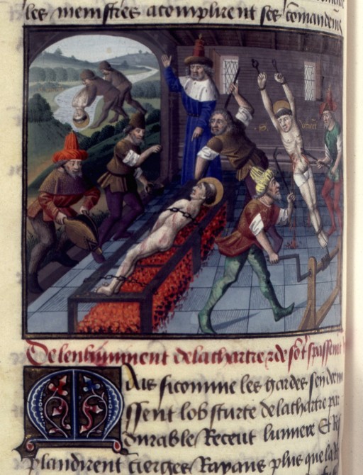 Français 51, fol. 83v, Martyre de saint Vincent