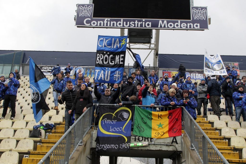 Carpi-Atalanta, tifosi atalantini a Modena