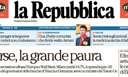 Le prime pagine dei giornali martedì 9 febbraio 2016