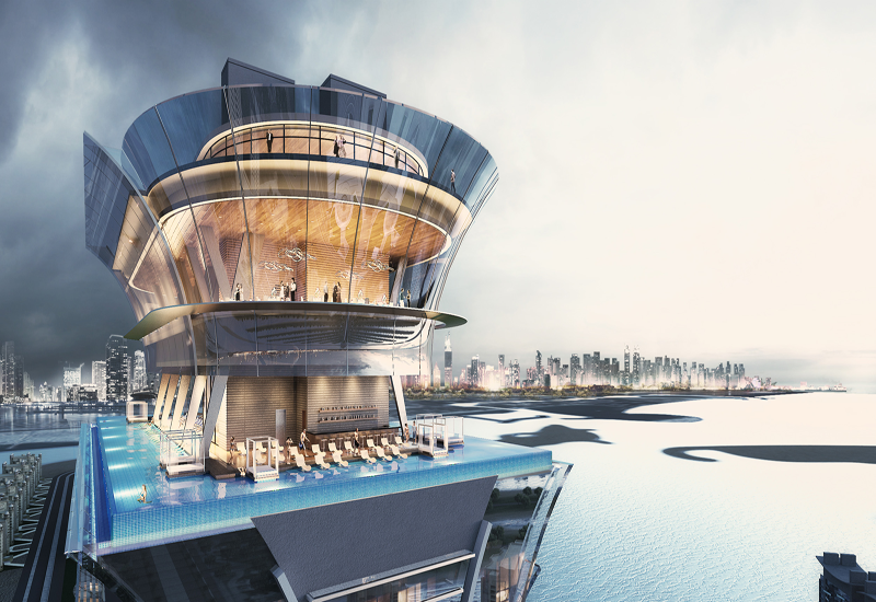 Dubai, dove si può nuotare in cielo La super piscina dell’hotel di lusso