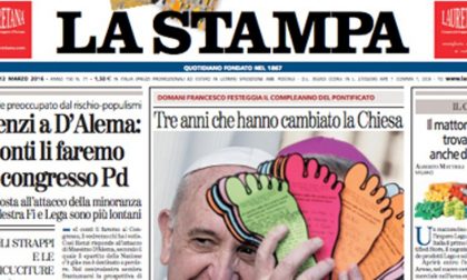 Le prime pagine dei giornali sabato 12 marzo 2016