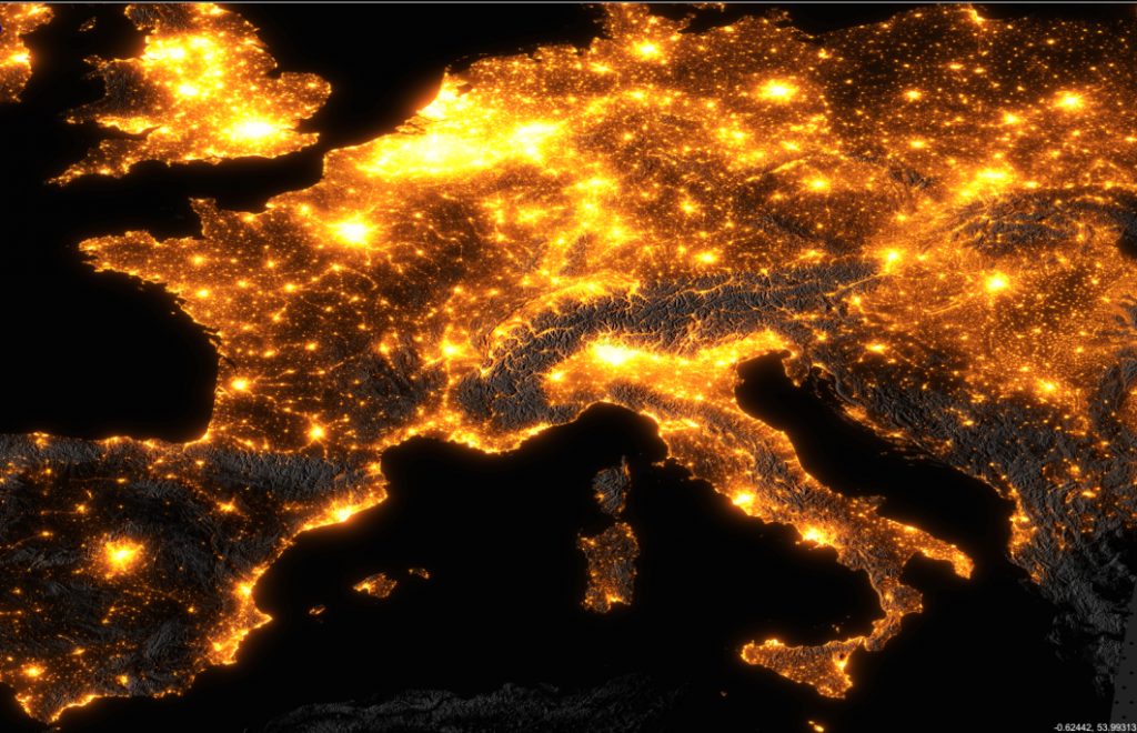 Inquinamento-luminoso-in-Europa