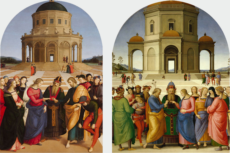 Pinacoteca-Brera-Raffaello-Perugino-Sposalizio-della-Vergine