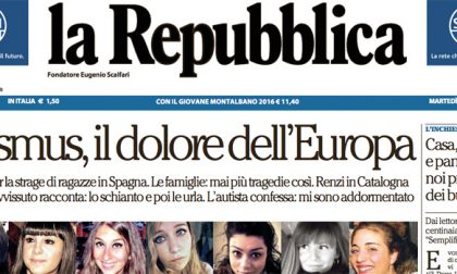 Le prime pagine dei giornali martedì 22 marzo 2016