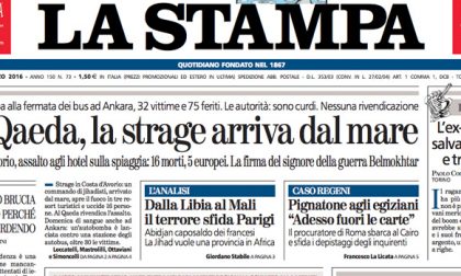 Le prime pagine dei giornali lunedì 14 marzo 2016