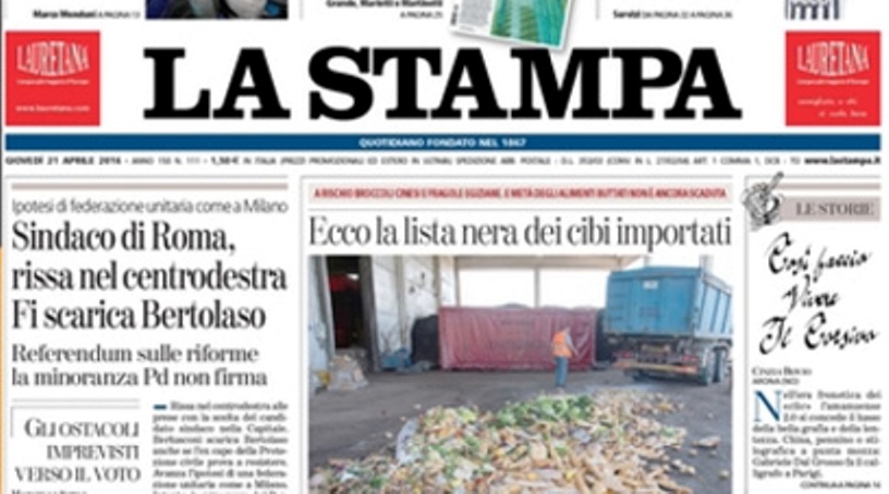 Le prime pagine dei giornali giovedì 21 aprile 2016